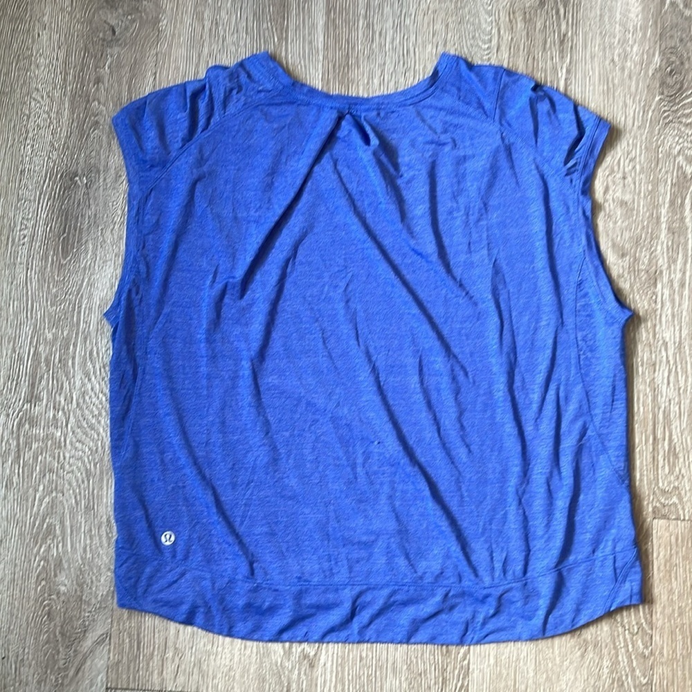 lululemon athletica Blue Gait Keeper Cap Sleeve Workout Top - Picture 6 of 6